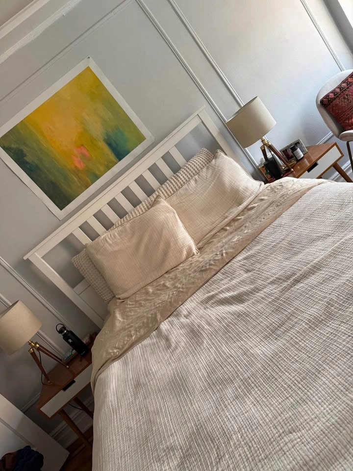 Ikea HEMNES Bed frame, white stain, Queen - photo 4