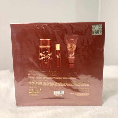 Lattafa Asad Bourbon Fragrance Gift Set Spray & Gel - photo 3