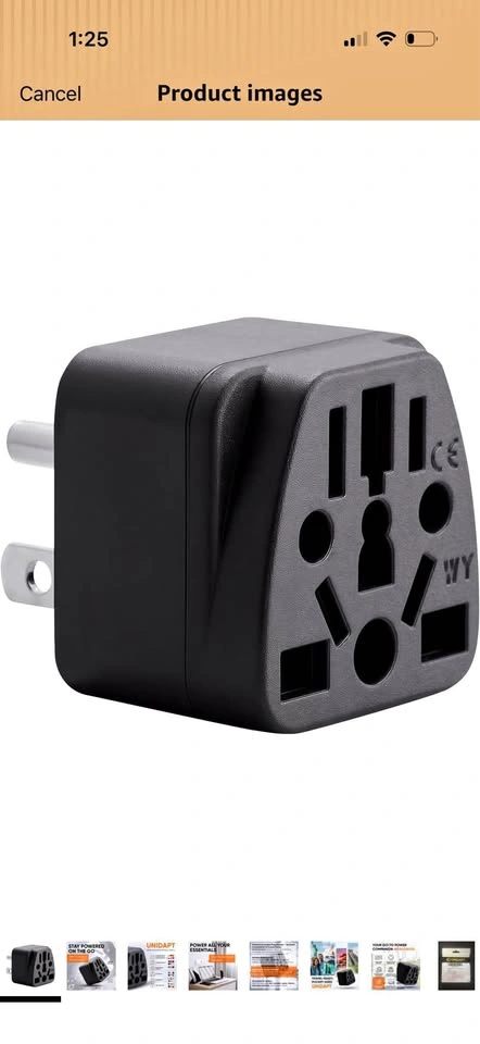Travel Plug Adapter - EU to US/Canada