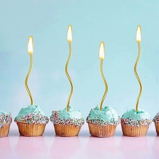 New Cake Decoration Swirl Happy Birthday Candles - photo 4
