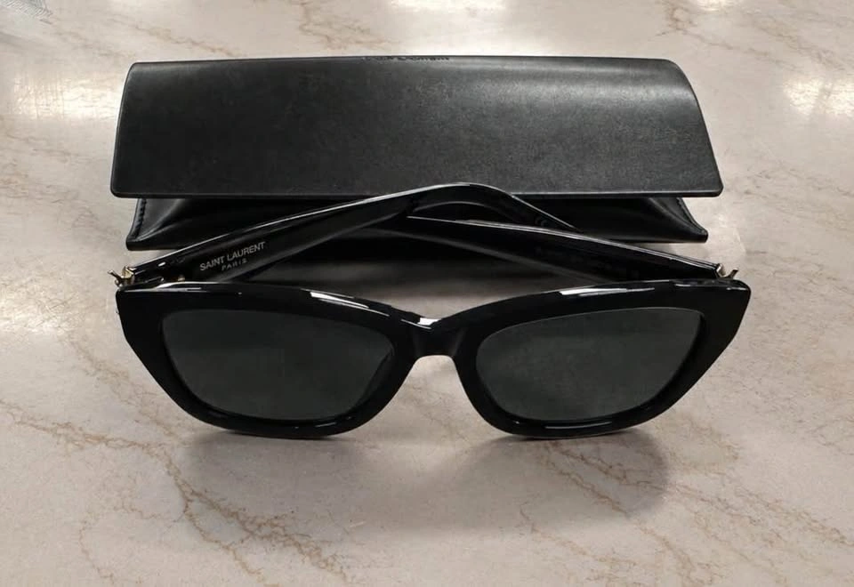Saint Laurent SL M153 Black Rectangle Sunglasses w/ Case - photo 5
