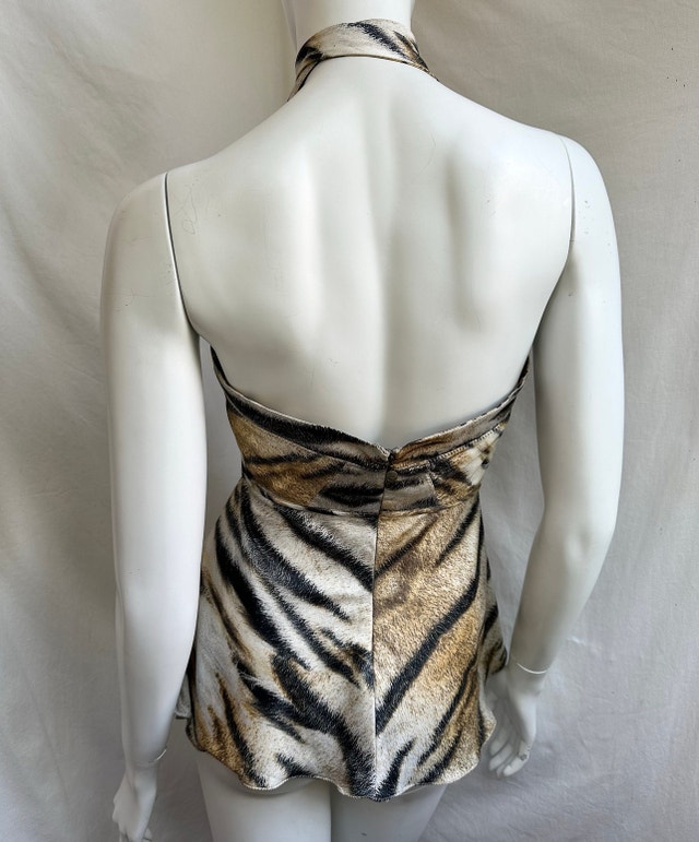 Vintage 90s Just Cavalli Tiger Halter Top - photo 4