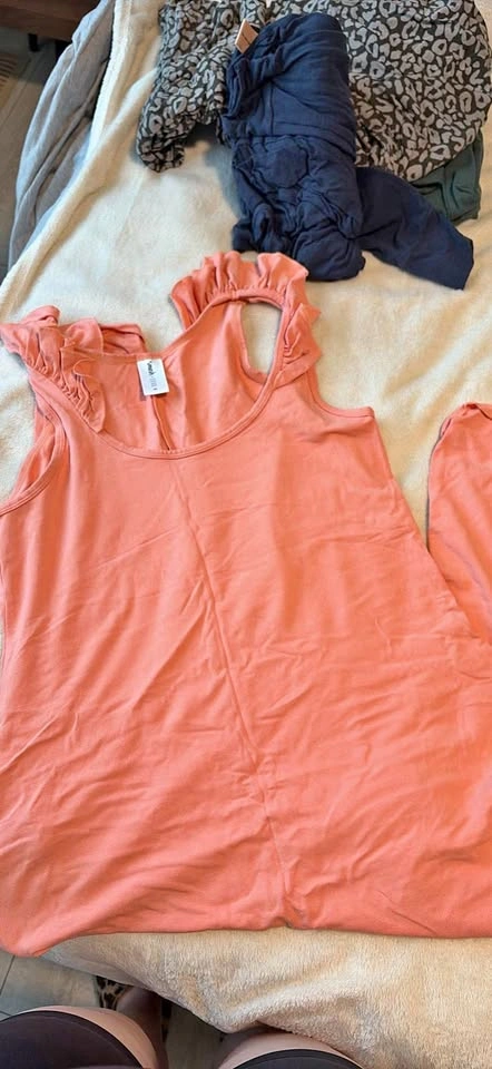 Coral Smash + Tess Romper Size XS