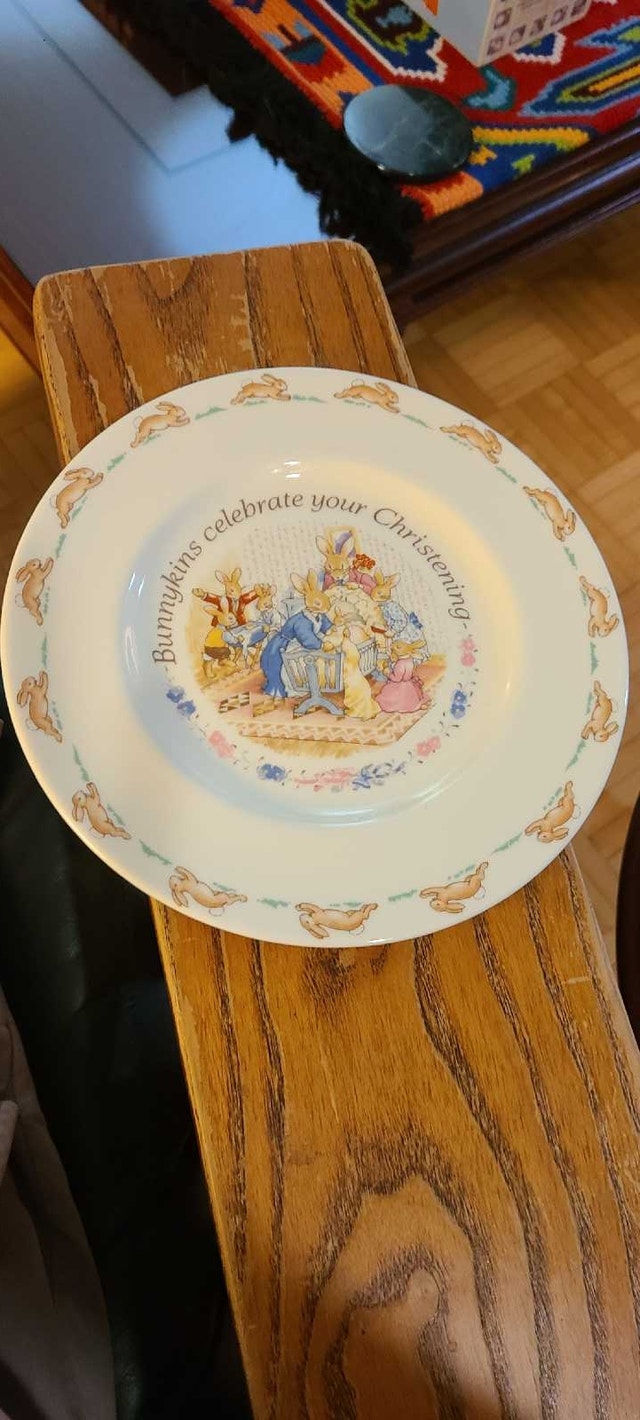 Royal Doulton Bunnykins Christening Plate