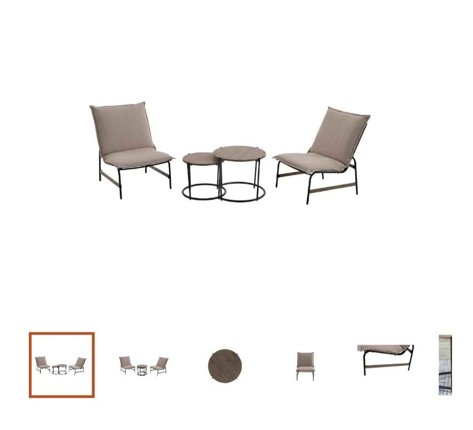Hampton Bay Norwich 4-Piece Steel Patio Conversation Set - photo 5