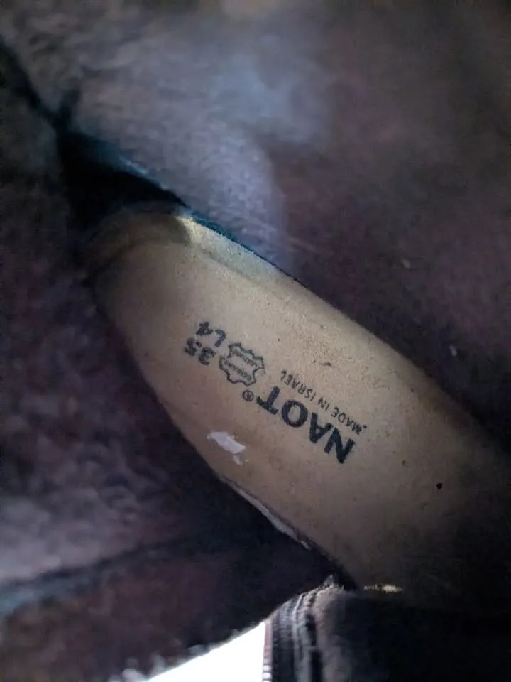 NAOT tall brown leather boots 35 image indicator(9)