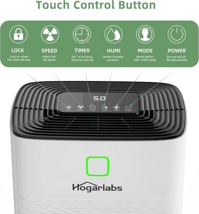 NEW HOGARLABS 34 Pint Smart Dehumidifiers, 3 Working Modes - photo 5