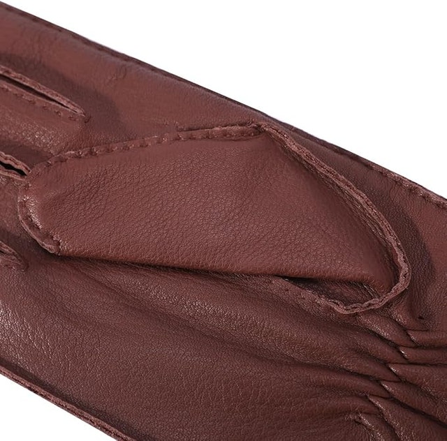 NEW Meetoget Womens XS Brown Deerskin Leather Dress Gloves - photo 2