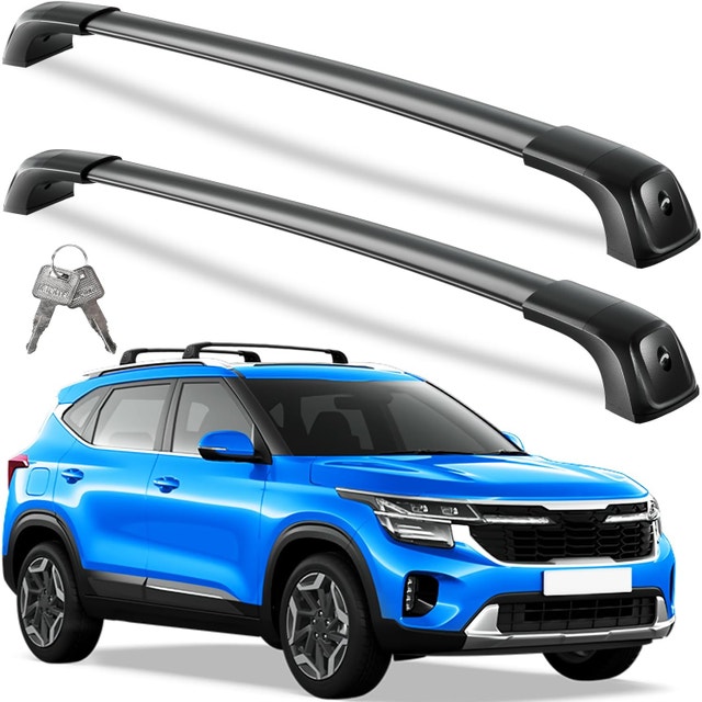 NEW Lockable 330lbs Roof Rack Cross Bars 2021-26 Kia Seltos
