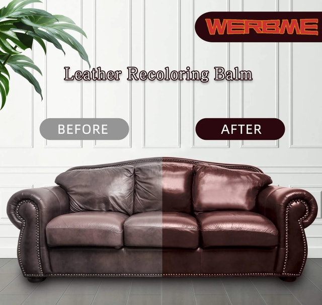 NEW WERBME Leather Recoloring Balm - Dark Gray, 6oz - photo 2
