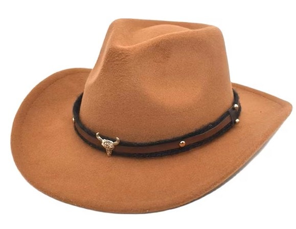 New Unisex Fur Felt Cowboy Hat Wide Brim Western Outback