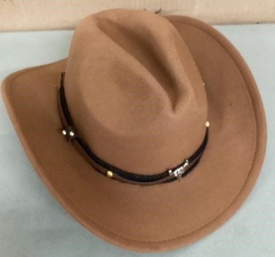 New Unisex Fur Felt Cowboy Hat Wide Brim Western Outback - photo 4