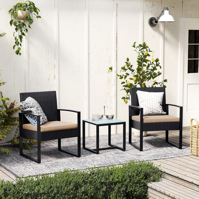 NEW SONGMICS 3-Piece Patio Set Outdoor Patio Garden Furniture - photo 2