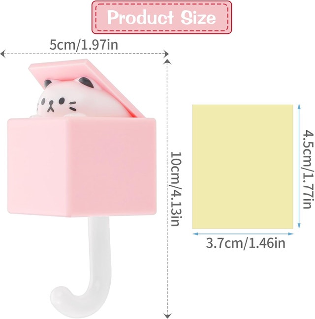 NEW 4 Packs Cute 2 Cat & 2 Mouse Coat Hooks for Wall - photo 3