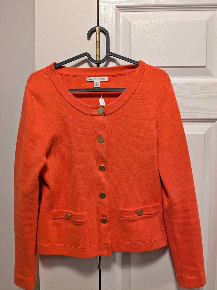 Banana Republic orange cardigan - Small