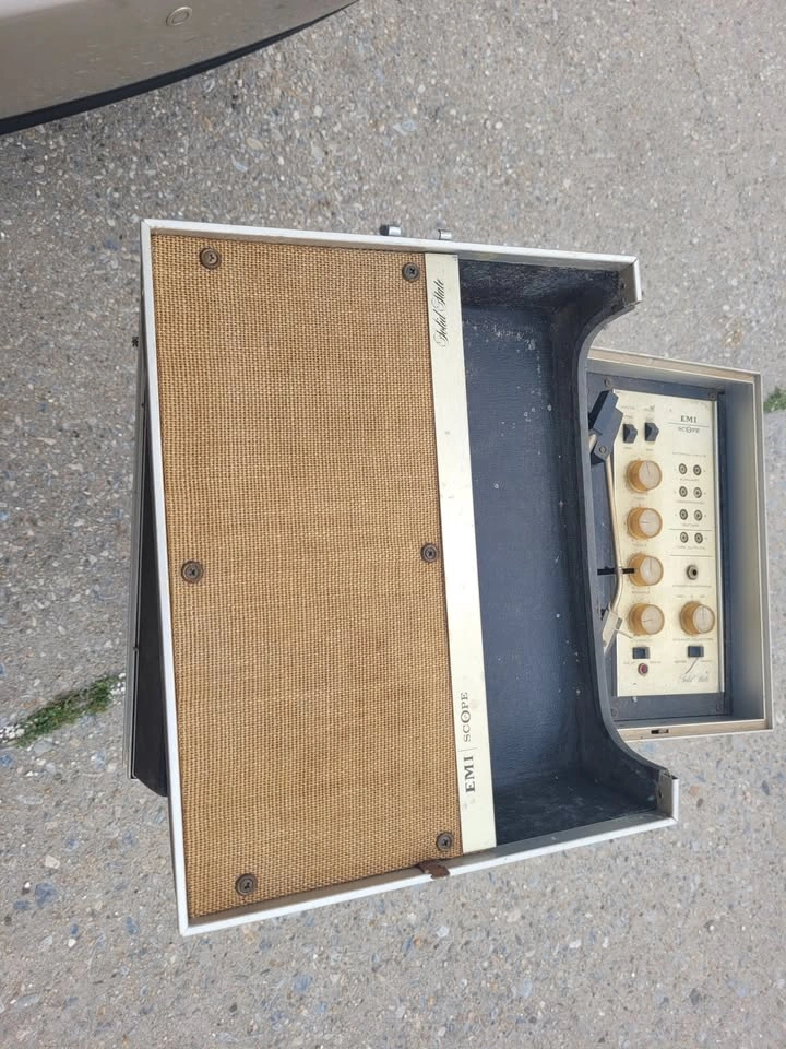 Old Vintage Portable Turntable RARE EmiScope 1966 - photo 5