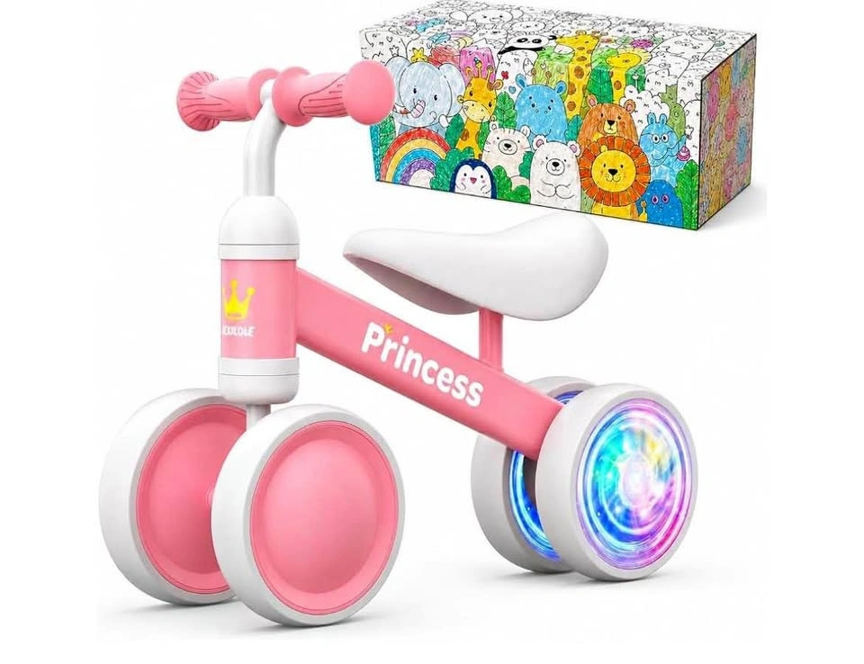 Exilole Princess Balance Bike with LED Light Up Wheels