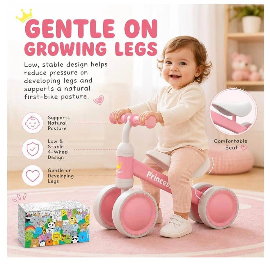 Exilole Princess Balance Bike with LED Light Up Wheels - photo 5