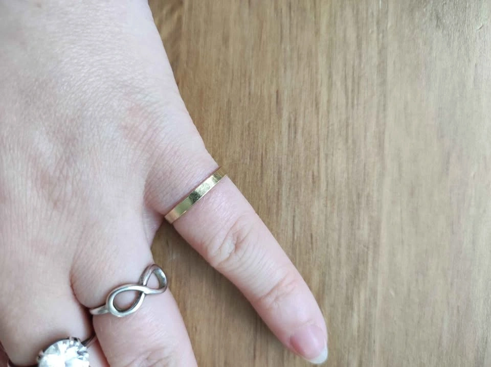 14K Gold Filled Flat Band Ring - photo 3