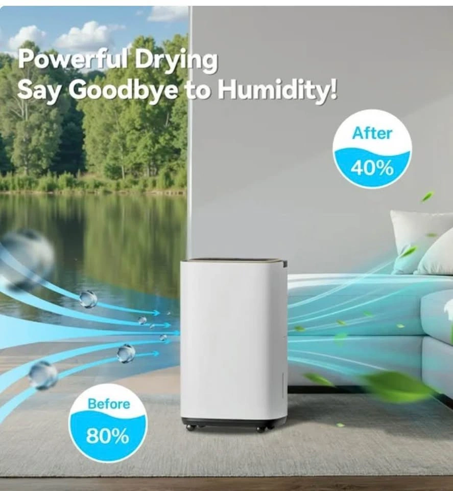 30 Pints/D 3400 Sq.Ft Dehumidifier with Humidity Display - photo 3