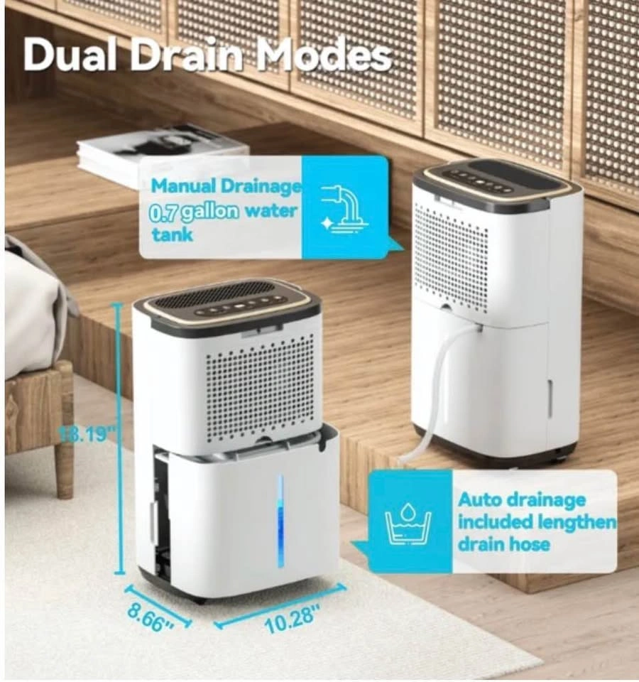 30 Pints/D 3400 Sq.Ft Dehumidifier with Humidity Display - photo 5