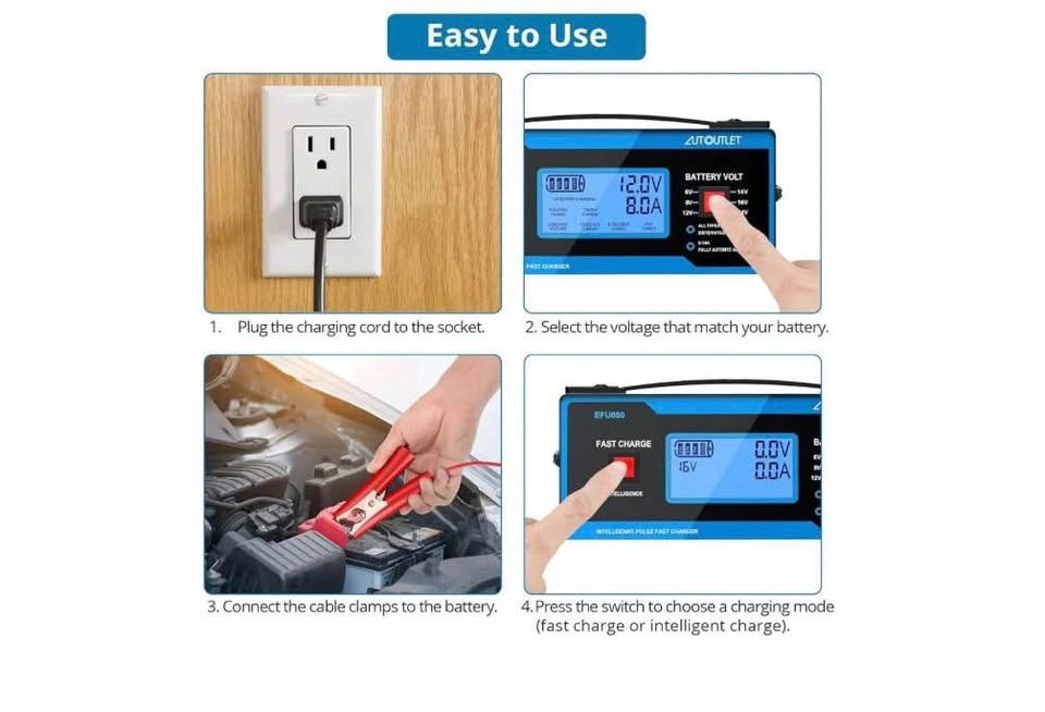 EFU050 Smart Car Battery Charger 6V-24V - photo 4