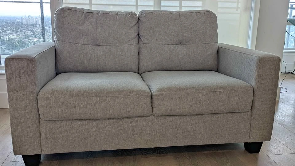 Structube - Grey Fabric Loveseat Erin