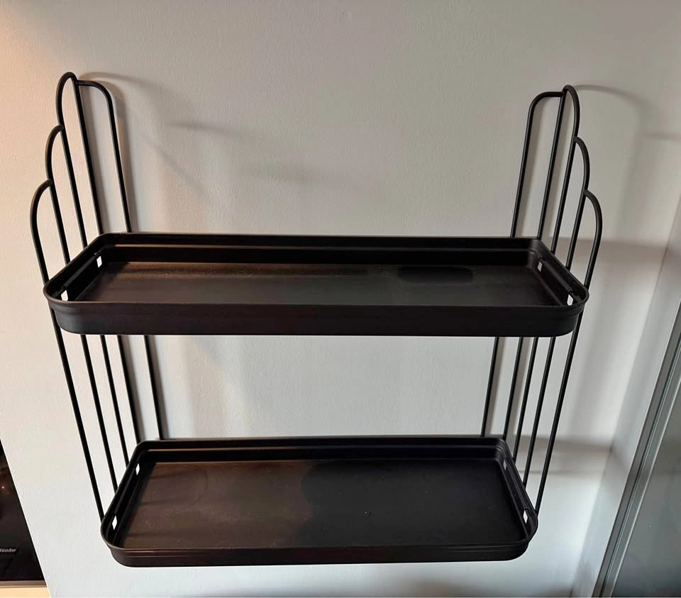 IKEA Apotekare Metal Black Wall Shelf