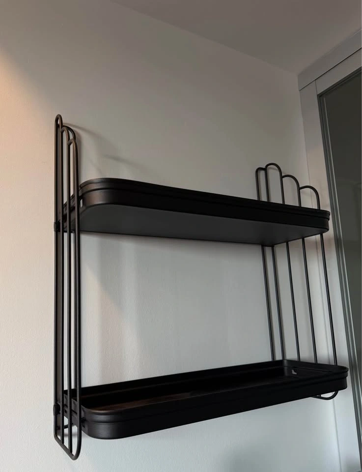 IKEA Apotekare Metal Black Wall Shelf - photo 2