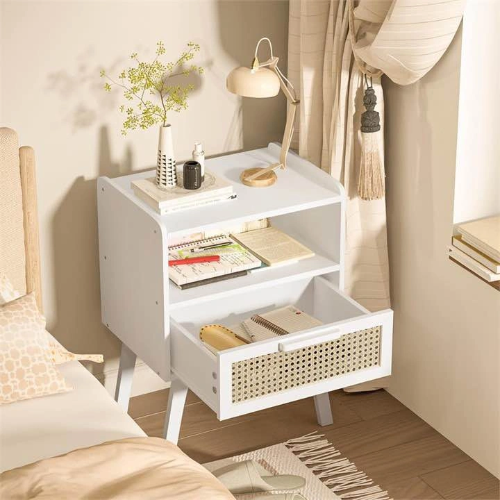 Set of 2 White Nightstands - photo 4