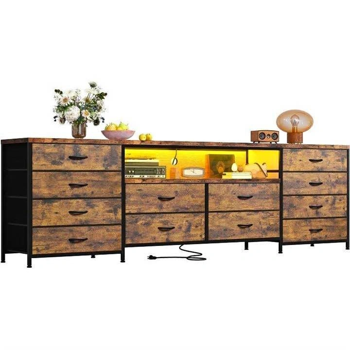 12-Drawer Dresser with LED Lights