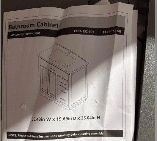 Gray Bathroom Cabinet Vanity - photo 3