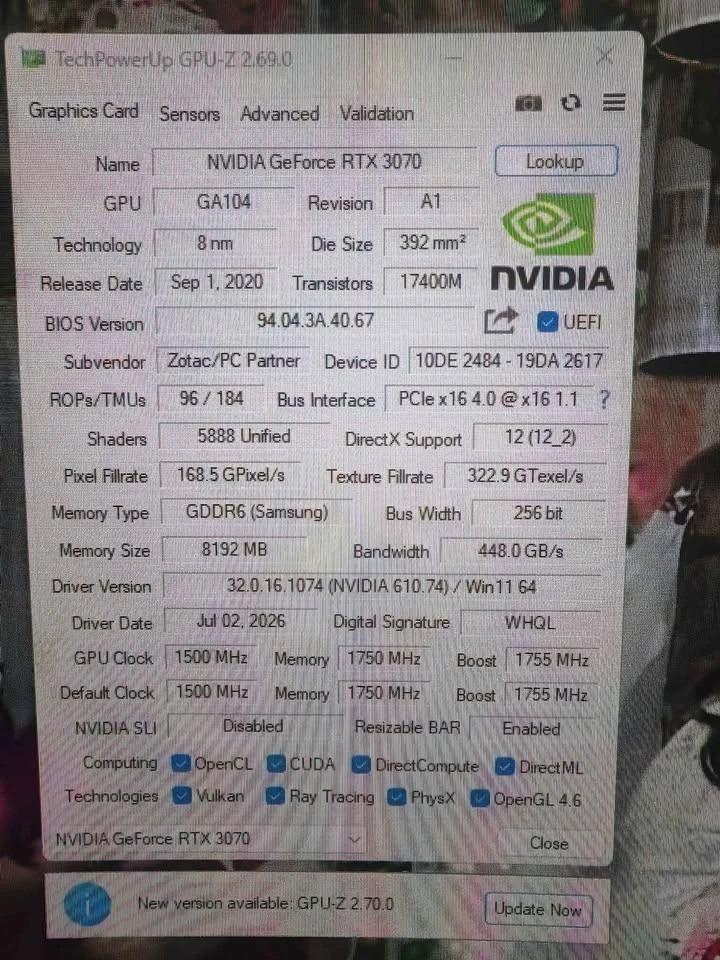 Zotac Rtx 3070 twin edge - photo 4