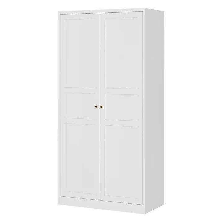 White Metal Wardrobe Storage Cabinet