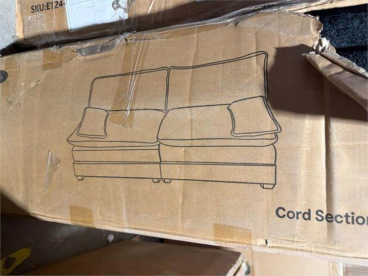 Black Armless Sectional Sofa - photo 3