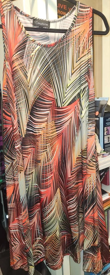 Creation Sleeveless Geometric Print Dress Size XL - photo 2