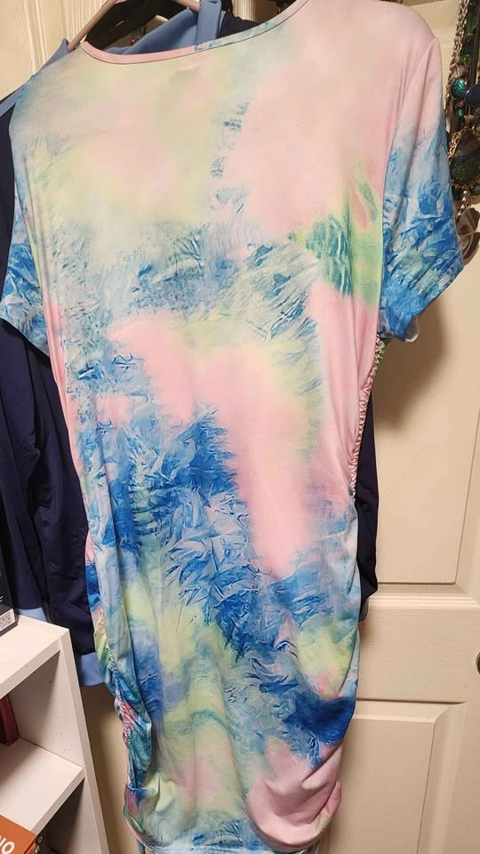 SHEIN CURVE 2XL Tie Dye Ruched Dress - photo 3