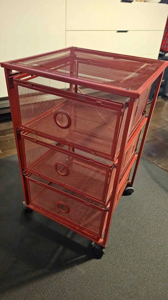 IKEA 3-Drawer Mesh Rolling Storage Cart