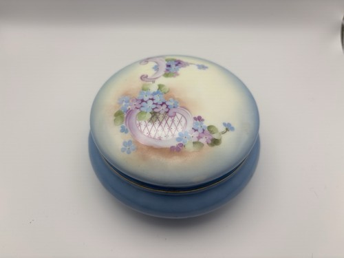 Antique Rosenthal RC Bavaria Hand-Painted Porcelain Powder Jar - photo 2