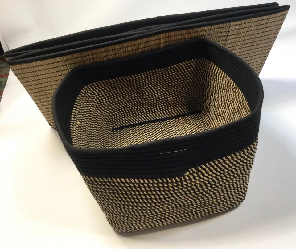 Set of 3 Woven and Bamboo Storage Baskets, $12 for all - photo 3