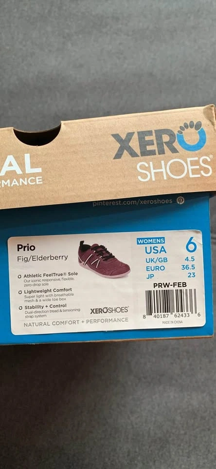 Xero Prio Running and Fitness Barefoot Shoe - BNIB - W 6