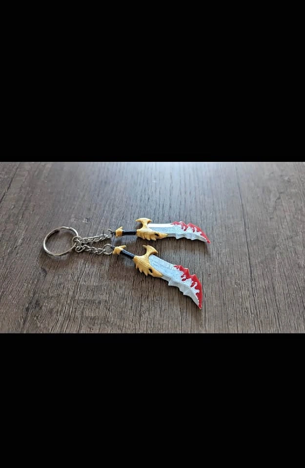 God of War Blades of Chaos Keychain