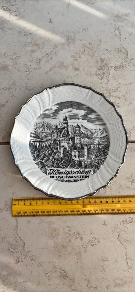 Vintage Neuschwanstein Castle Decorative Plate
