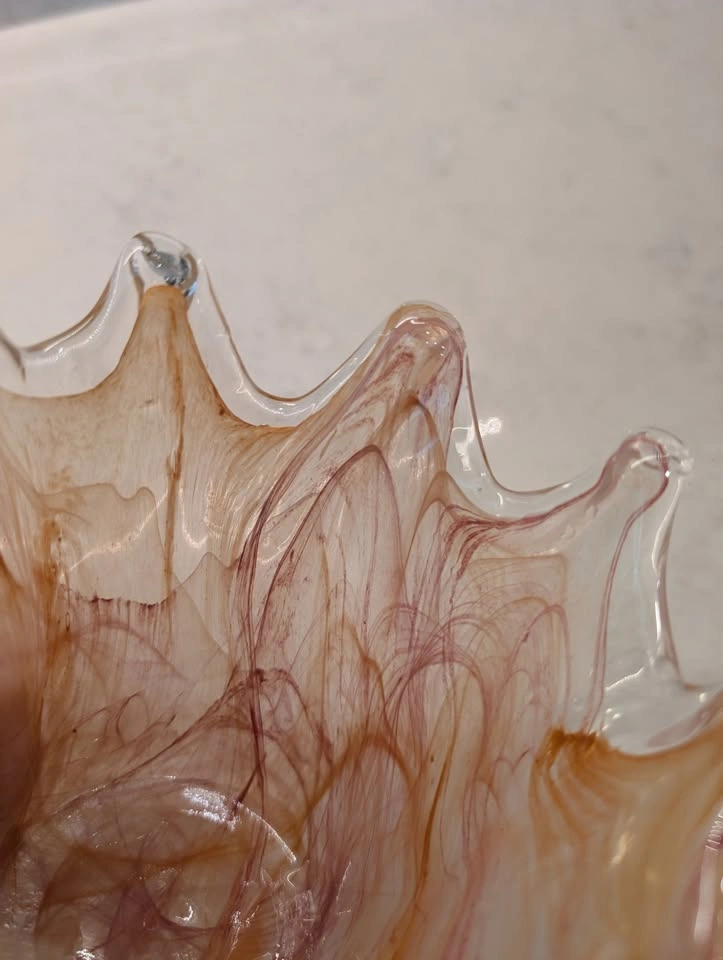 Murano Hand Blown Glass Crown Shape Vase - photo 3