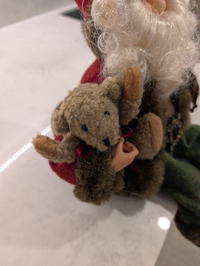 Santa Clause with Toy Sack and Teddy Bear - photo 3