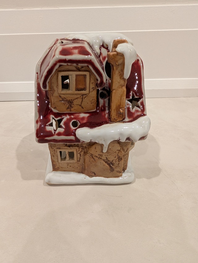Rustic Christmas Winter Holiday House Cottage – Tealight-Lit - photo 5