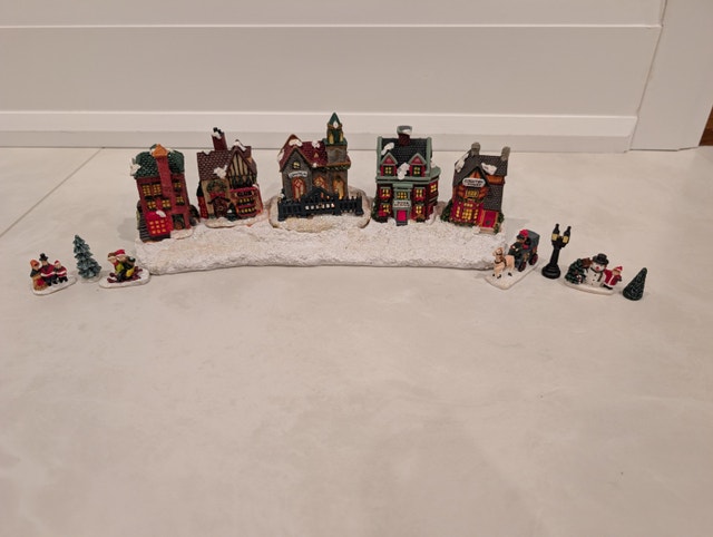 Lighted Christmas Village with Characters and Accessories