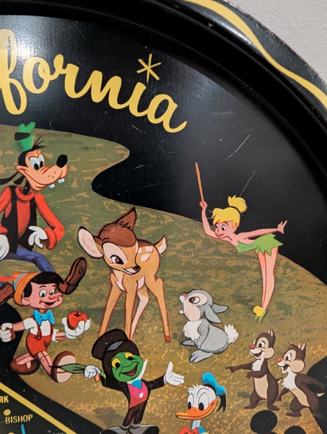 Vintage Disneyland California Metal Tray Map Mickey Mouse - photo 2