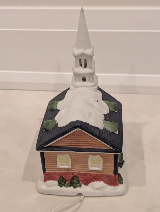 Christmas Village Lighted Church - photo 5