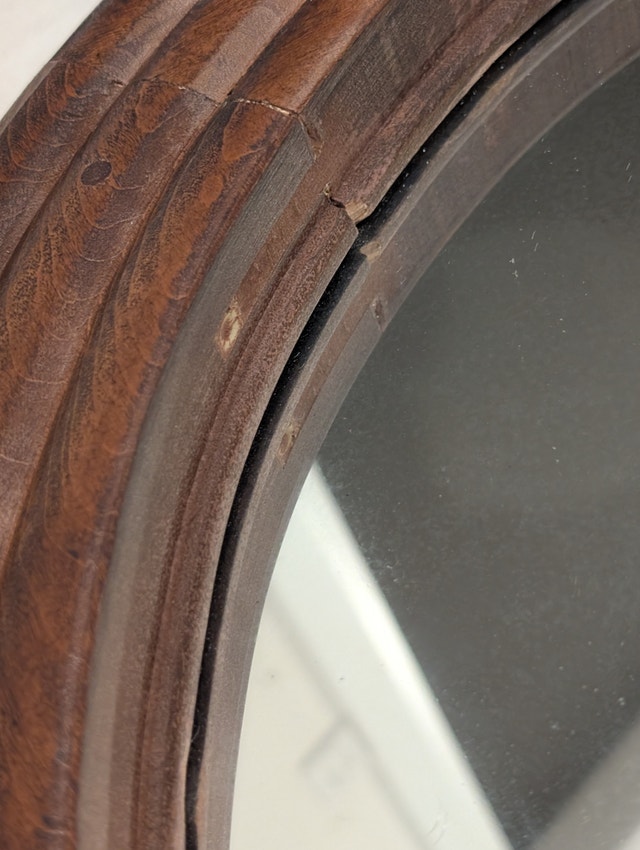 Vintage Nautical Ship Wooden Wheel Wall Mirror- Made in Canada - photo 3